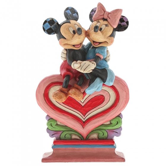 Disney Traditions Jim Shore Figur : Mickey & Minnie Mouse auf Herz