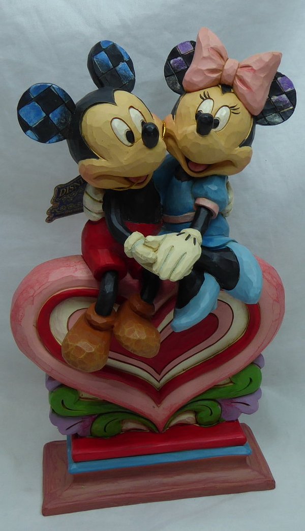 Disney Traditions Jim Shore Figur : Mickey & Minnie Mouse auf Herz