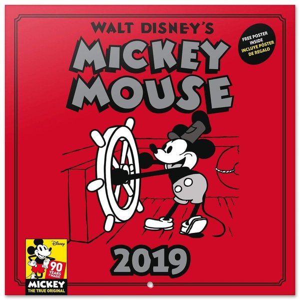 Grupo Erik Editores cp19022 - Kalender 2019 Disney Mickey 90 Anniversary, 30 x 30 cm