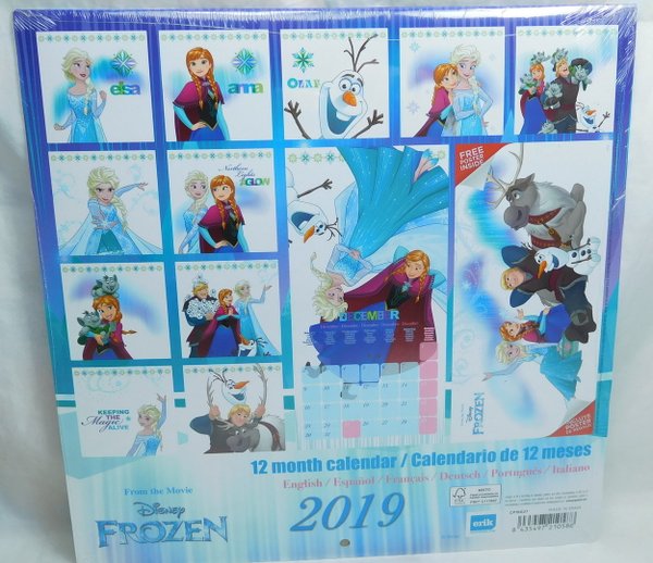 Grupo Erik Editores cp19027 - Kalender 2019 Disney Frozen eiskönigin 30 x 30 cm