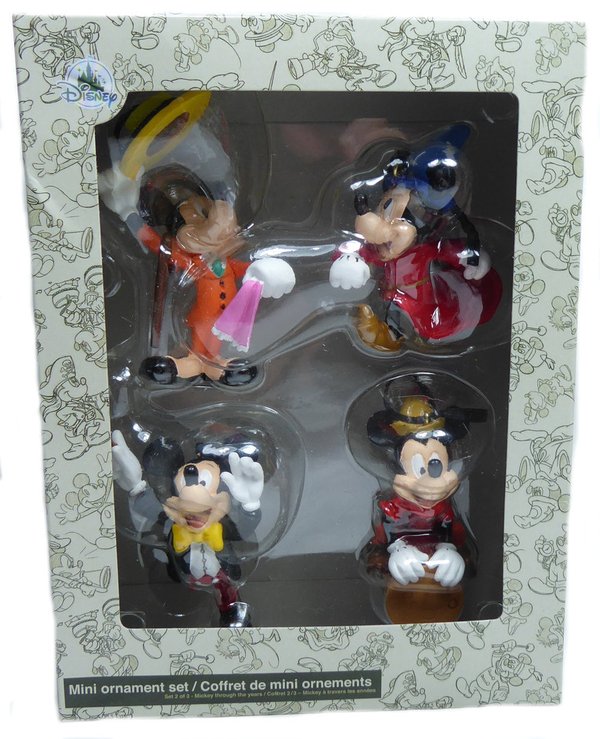 Disney Weihnachtsbaumschmuck Mickey Mouse Set mit 4 Stück Zauberer  Ornament Weihnachten