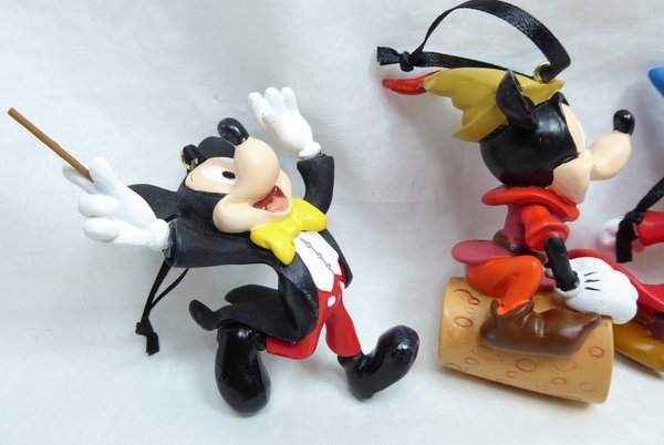 Disney Weihnachtsbaumschmuck Mickey Mouse Set mit 4 Stück Zauberer  Ornament Weihnachten