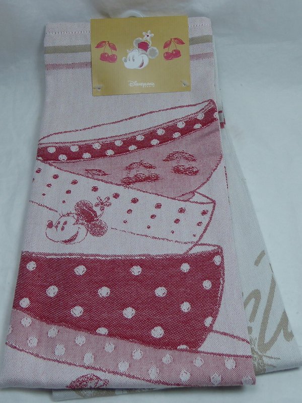 Disney Handtuch Geschirrtuch Tuch Towels Minnie Mouse Retro Style Kirschen