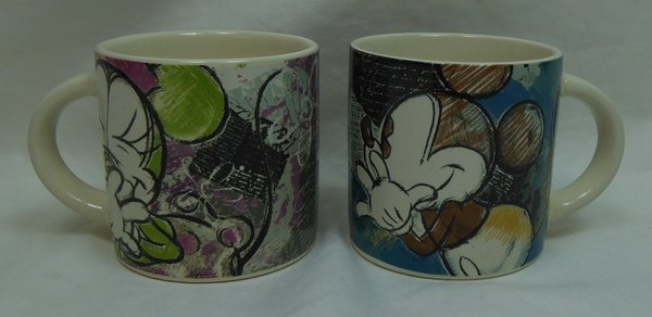 Disney egan Porzellan Mug Kaffeeasse Espresso Mickey & Minnie Set 2