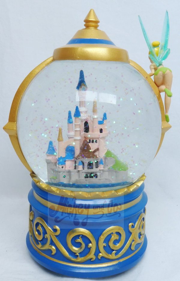 Disney Disneyland Paris Schneekugel mit Musik Tinker Bell mit Schloss