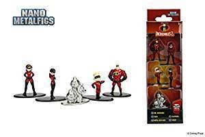 Jada Disney Nano Metalfigs Diecast Mini Figures 5-Pack Incredibles 2 4 cm Toys