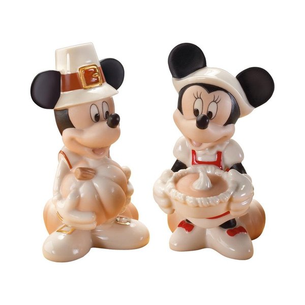 Disney Figur Lenox Mickey und Minnie Mouse als Salz- und Pfefferstreuer Thankful Feast