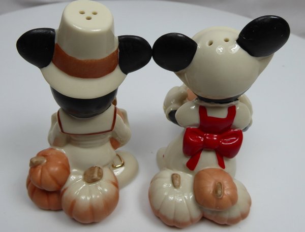 Disney Figur Lenox Mickey und Minnie Mouse als Salz- und Pfefferstreuer Thankful Feast