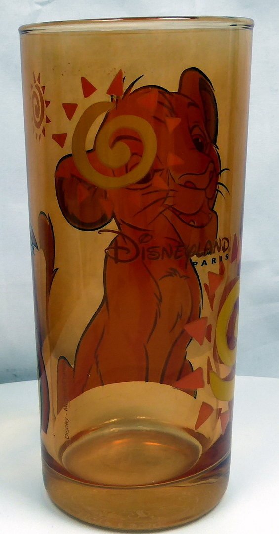 Disney Disneyland Paris Glas Trinkglas Saftglas Wasserglas Simba König der Löwen