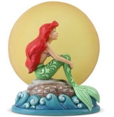 Disney Enesco Traditions Figur Jim Shore : Arielle auf dem Stein im Mondlicht
