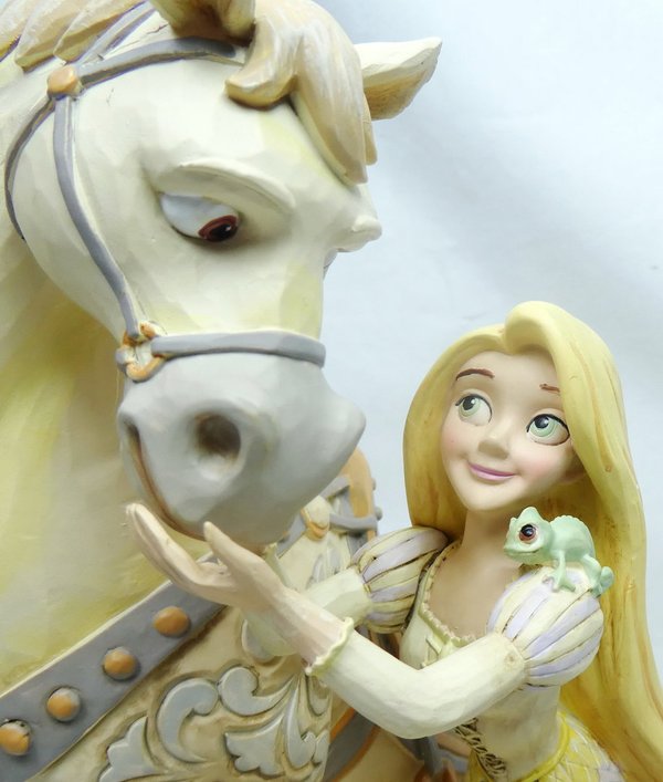 Disney Enesco Traditions Figur Jim Shore : Rapunzel & Maximus White Woodland