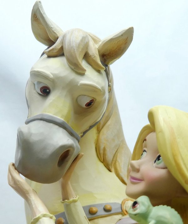 Disney Enesco Traditions Figur Jim Shore : Rapunzel & Maximus White Woodland