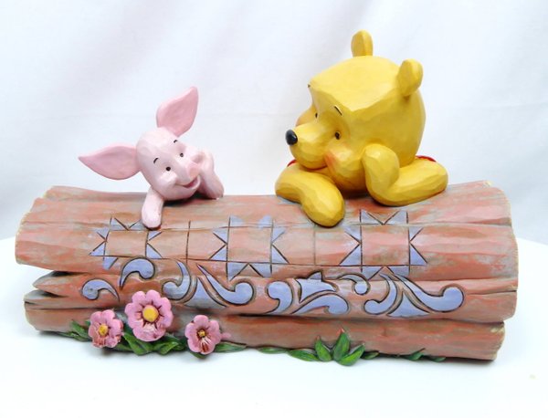 Disney Enesco Traditions figure Jim Shore: Winnie Pooh & Piglet on a tree trunk
