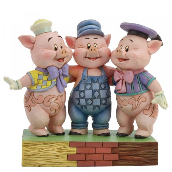 Disney Enesco Traditions Figur Jim Shore : 3 Kleinen Schweinchen Silly Symphony