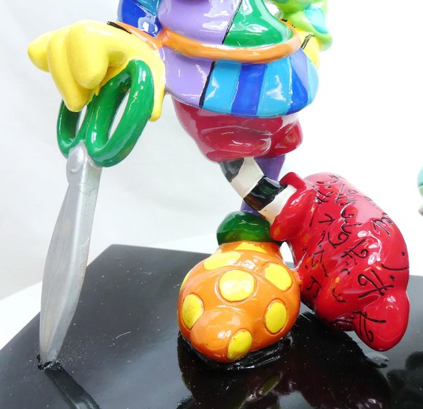 Disney Enesco Romero Britto Figure: Mickey & Minnie Mouse Knight and Miss