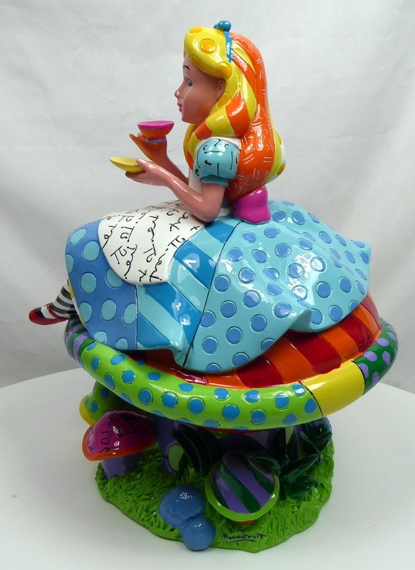 Disney Enesco Romero Britto figure: Alice in Wonderland on the mushroom