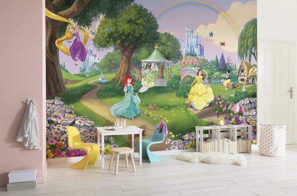 Disney Komar Fototapete : Prinzessinnen Belle Arielle Rapunzel und mehr