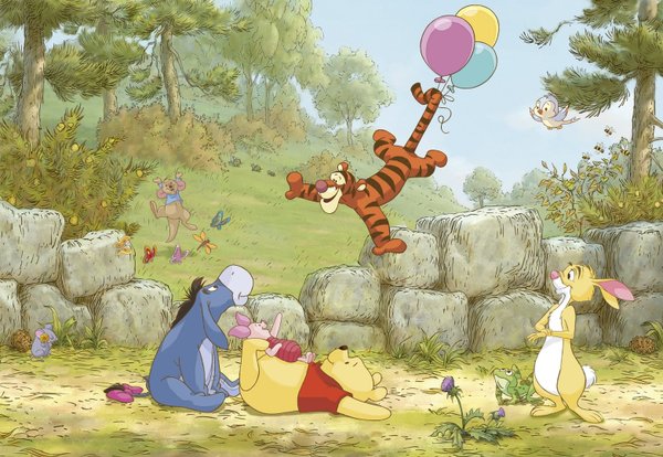 Disney Komar Fototapete : Winnie Pooh mit Ballon
