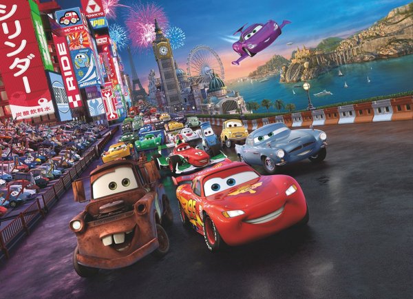 Disney Komar Fototapete : Cars Race Großes Kino