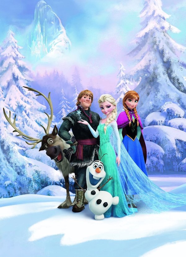 Disney Komar Fototapete :Frozen eiskönigin Winterland