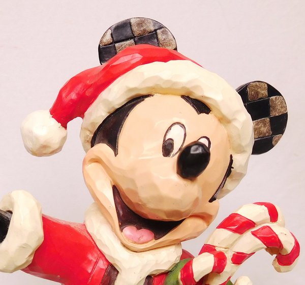 Disney Enesco Jim Shore Traditions 6007068 Mickey Mouse Weihnachtsmann mit Zuckerstangen