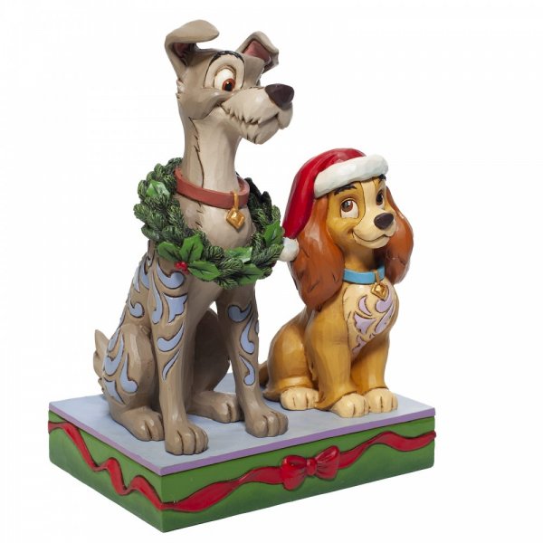 Disney Enesco Jim Shore Traditions 6007071 Susi & Strolch Lady and the Tramp Weihnachten