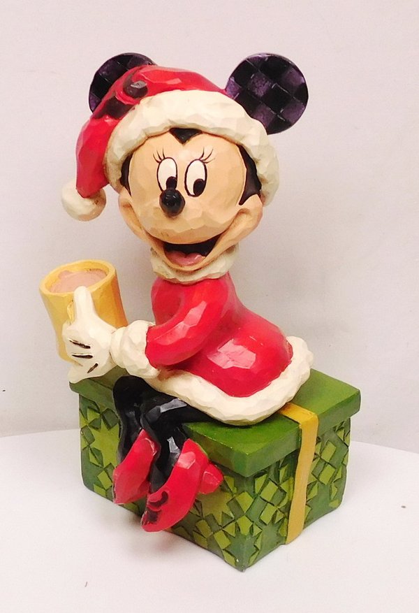 Disney Enesco Jim Shore Traditions 6007069 Minnie Mouse Christmas with Hot Chocolate