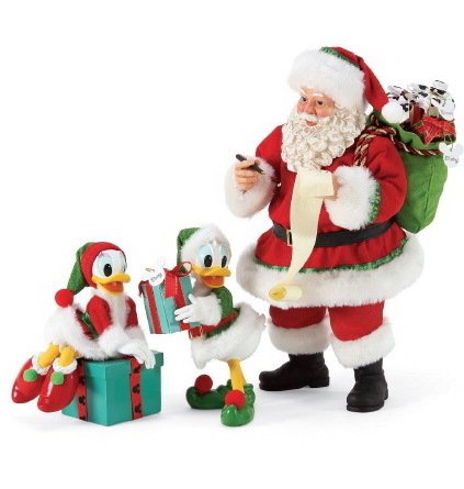 Disney Enesco Possible Dreams 6006456 Weihnachten Weihnachtsmann mit Donald & Daisy