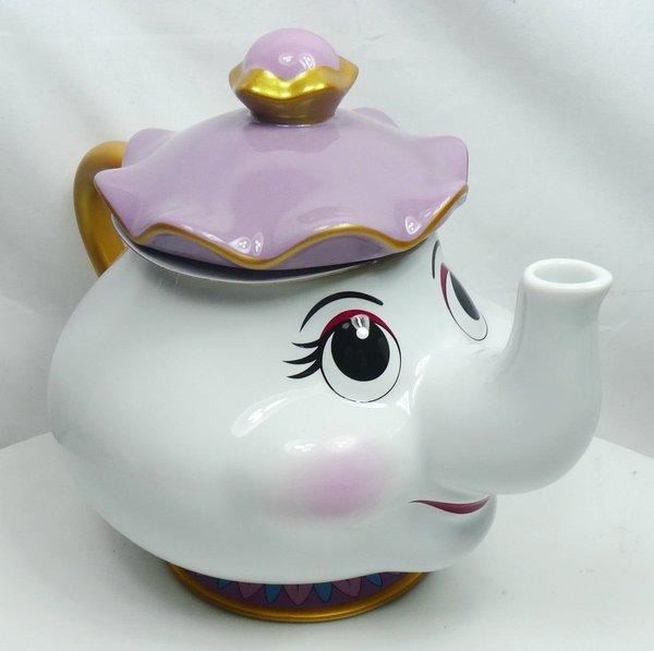 Disney Disneyland PAris Porzellan : Die schöne und das Biest Teekann Kaffeekanne Mrs. Potts