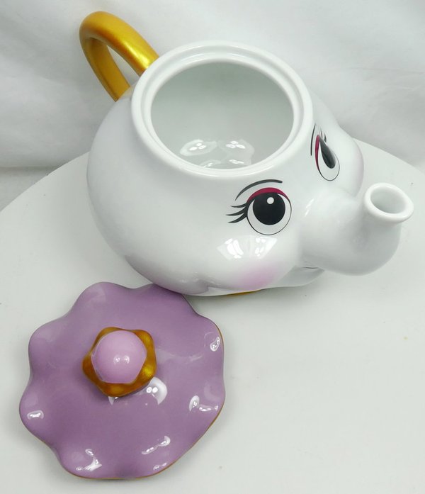 Disney Disneyland PAris Porzellan : Die schöne und das Biest Teekann Kaffeekanne Mrs. Potts