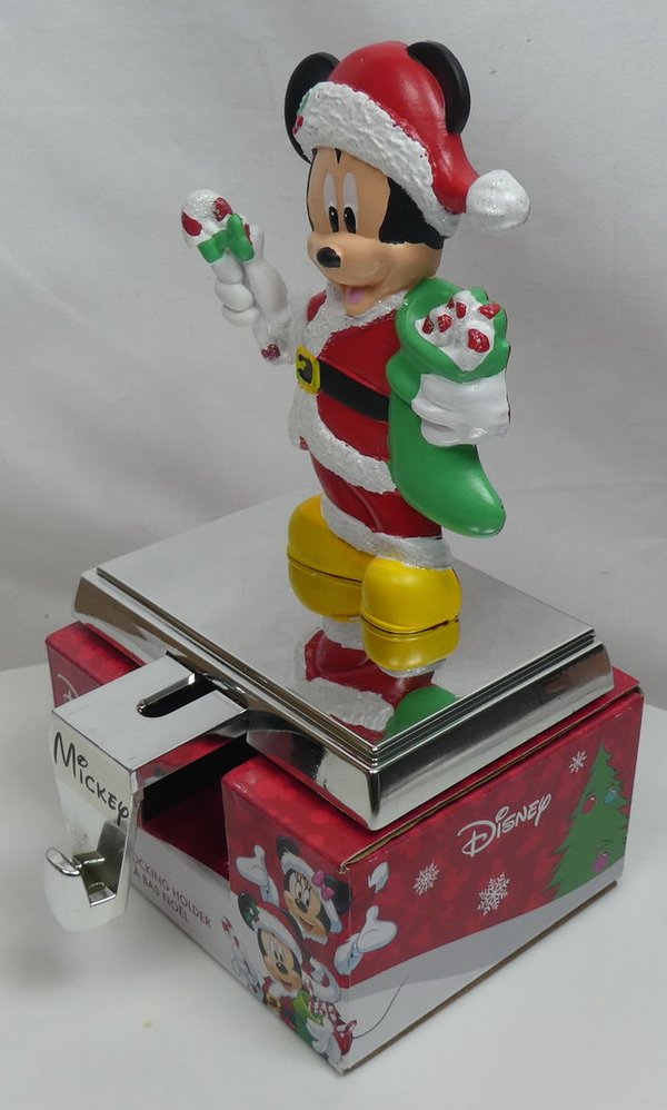 Disney Figur Kurt Adler Mickey Weihnachtsmann Weihnachtsstrumpfhalter