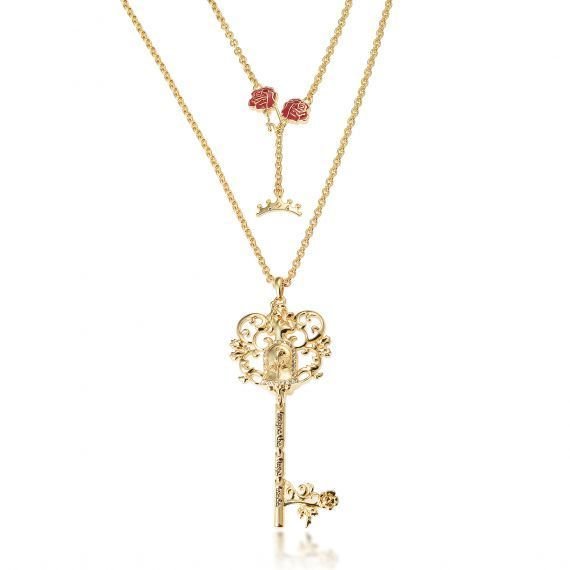 Schlüssel - Halskette Gold Couture Kingdom Die Schöne und das Biest