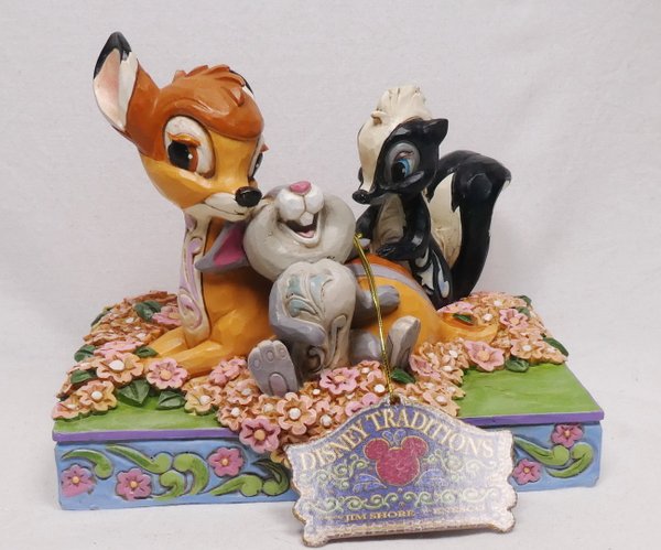 Disney Enesco Traditions Jim Shore  Bambi and Friends in Flowers 6008318
