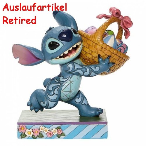 Disney Enesco Traditions Jim Shore  Stitch Running with Easter Basket 6008075
