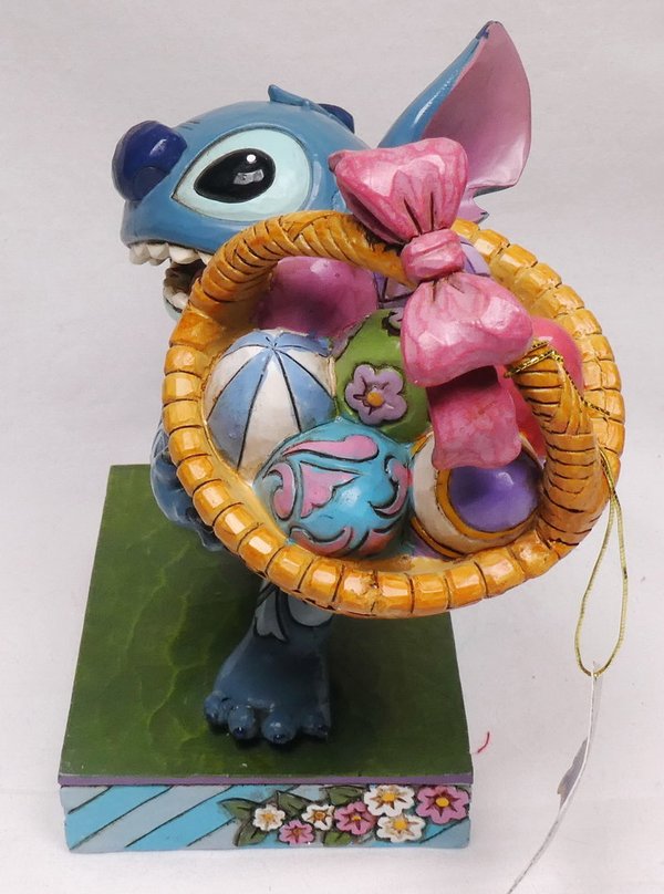 Disney Enesco Traditions Jim Shore Stitch en cours d'exécution avec panier de Pâques 6008075