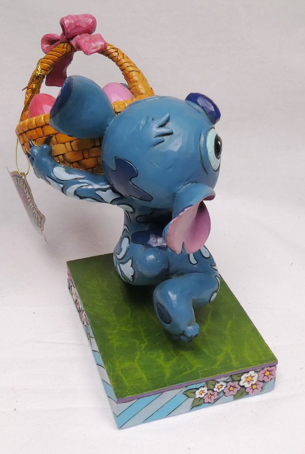 Disney Enesco Traditions Jim Shore  Stitch Running with Easter Basket 6008075