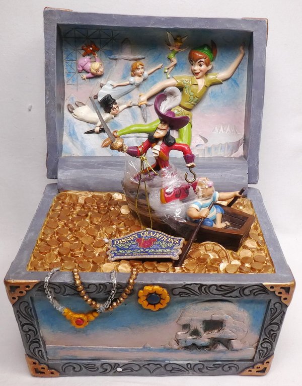 Disney Enesco Traditions Jim Shore Peter Pan Scène de coffre au trésor 6008063