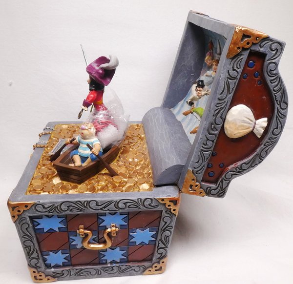 Disney Enesco Traditions Jim Shore Peter Pan Treasure Chest Scene 6008063