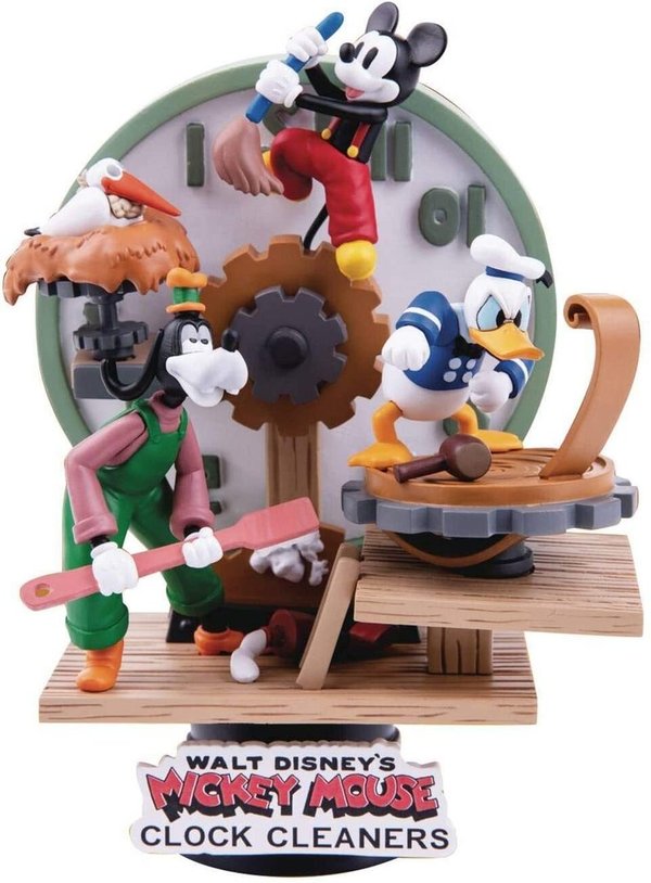Disney Mickey Mouse D-Stage PVC Diorama Clock Cleaners 15 cm Beast Kingdom
