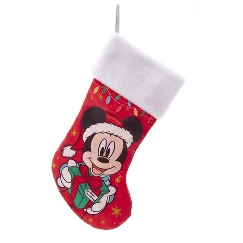 Disney Weihnachten Weihnachtssocke Kaminsocke DN7205 19"  45cm  : Mickey Mouse mit Plüschrand