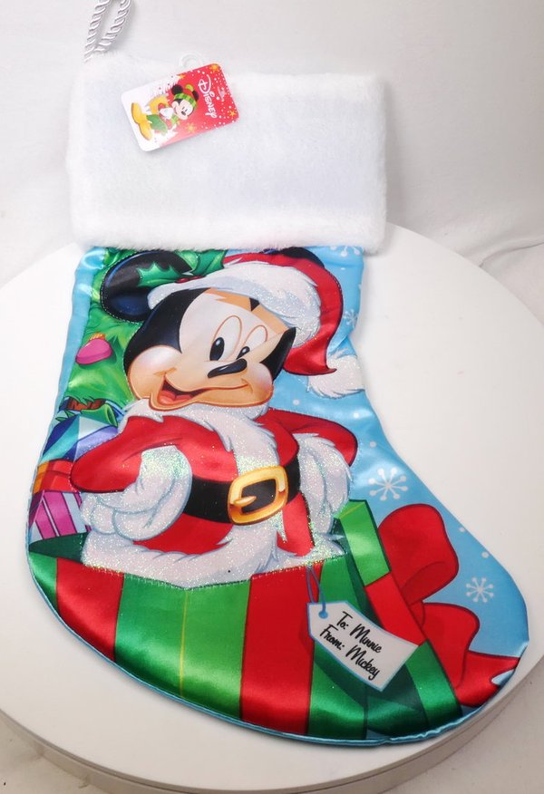 Disney Weihnachten Weihnachtssocke Kaminsocke DN7161 19"  45cm  : Mickey Mouse Plüsch blau