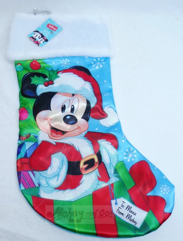 Disney Weihnachten Weihnachtssocke Kaminsocke DN7161 19"  45cm  : Mickey Mouse Plüsch blau