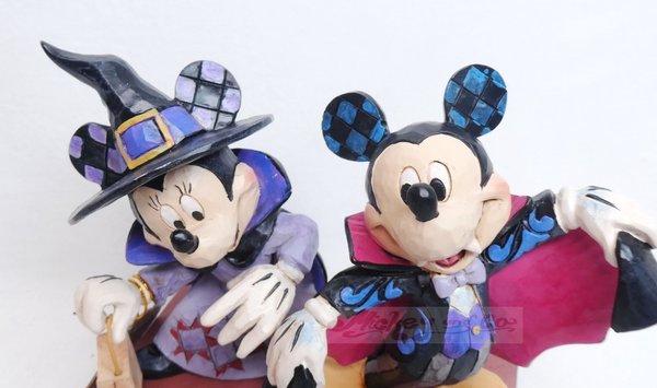 Disney Enesco Traditions Jim Shore : 6008989 Mickey & Minnie Halloween Vampir & Hexe