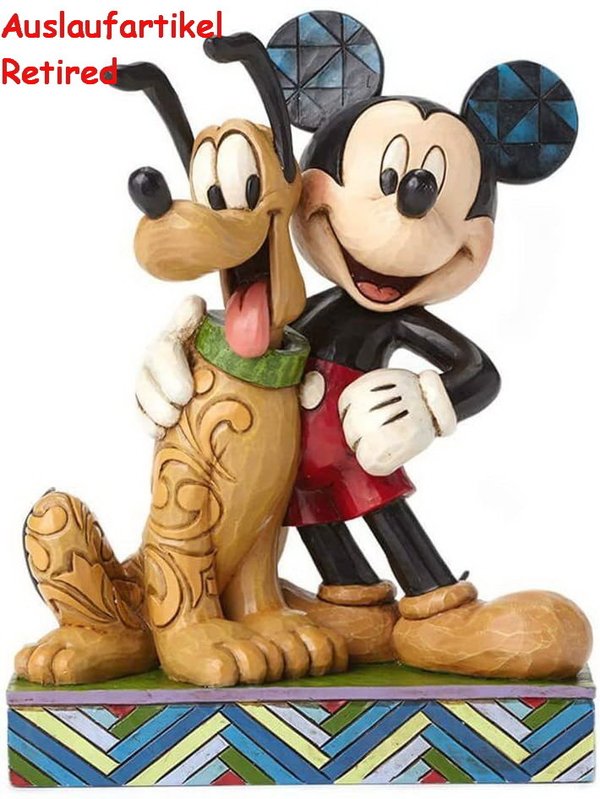 Disney Enesco Traditions Jim Shore : 4048656 Mickey und Pluto Beste Freunde