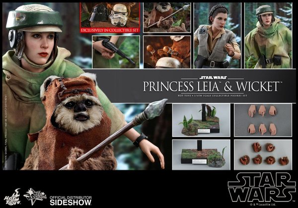 Star Wars Episode VI Movie Masterpiece Actionfiguren Doppelpack 1/6 Princess Leia & Wicket 15-27 cm