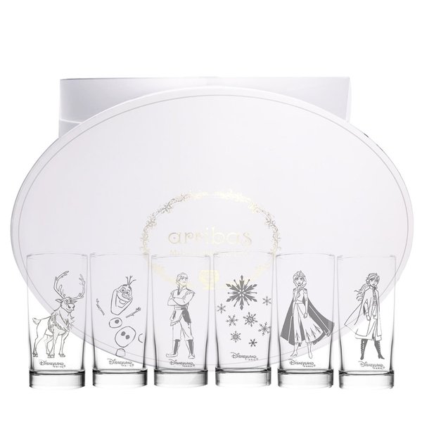 Disney Arribas Glas Trinkglas Saftglas Disenyland Paris : Set mit 6 Gläsern Frozen / Eiskönigin