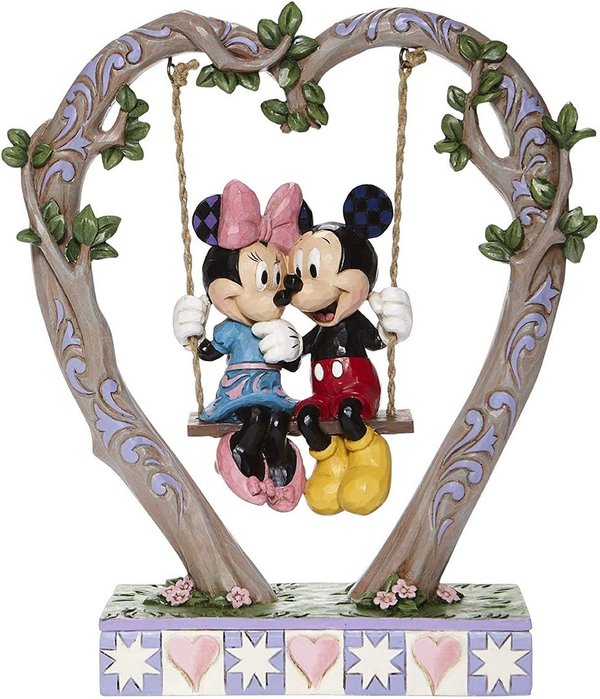 Jim Shore Disney Traditions Mickey & Minnie auf Schaukel "Sweethearts in Swing"