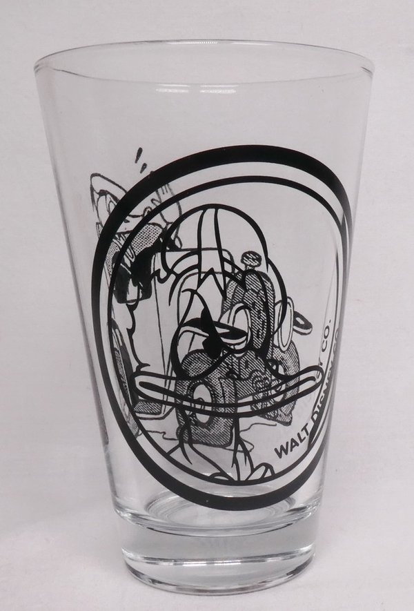 Disney Gedalabel Glas Trinkglas Vintage : Donald Duck