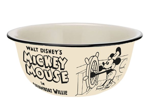 Disney Gedalabels Müslischale Mickey in Steamboat Willie Vintage