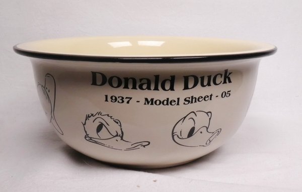 Disney Gedalabels Müslischale Donald Duck Model Sheet Vintage
